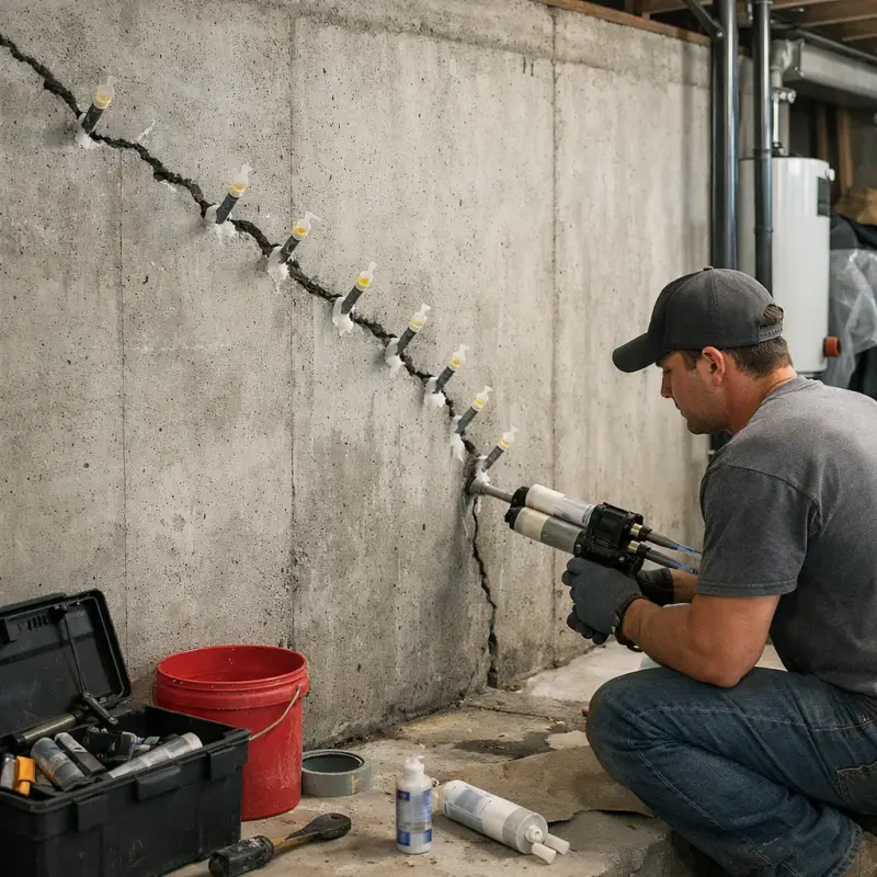 Basement Wall Crack Repair Chattanooga